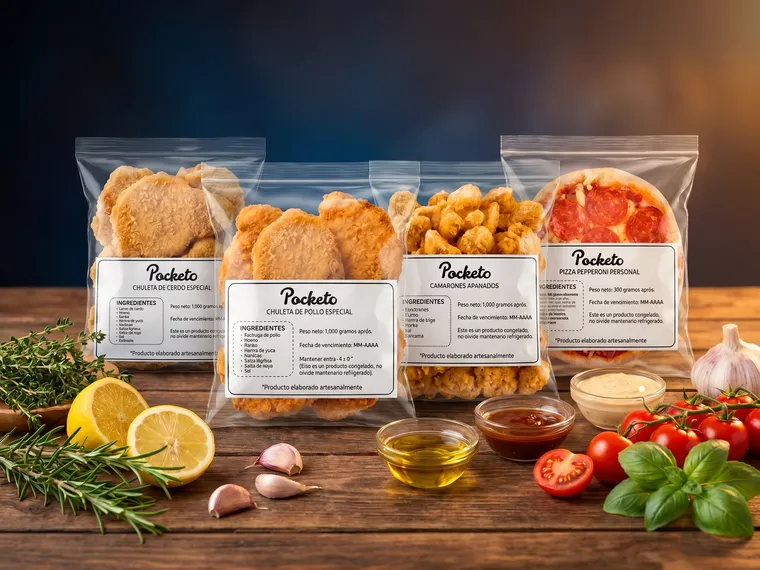 Productos Pocketo congelados listos para llevar a casa